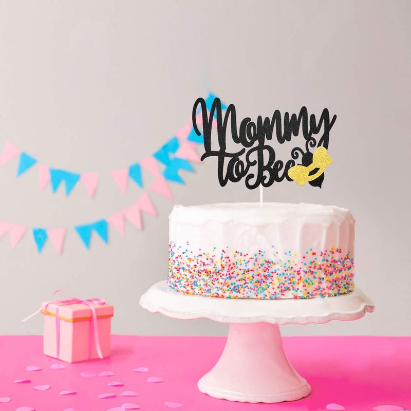 LILIPARTY Mommy to bee Cake Topper Garden Theme Cake Decor for Pregnancy Announcement Gender Reveal Party New Baby Shower Baby Announcement Party Decoration Supplies - Image 3